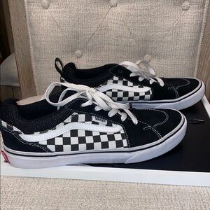 Vans Off The Wall Filmore Sneakers Black White Suede Checkered Youth 7